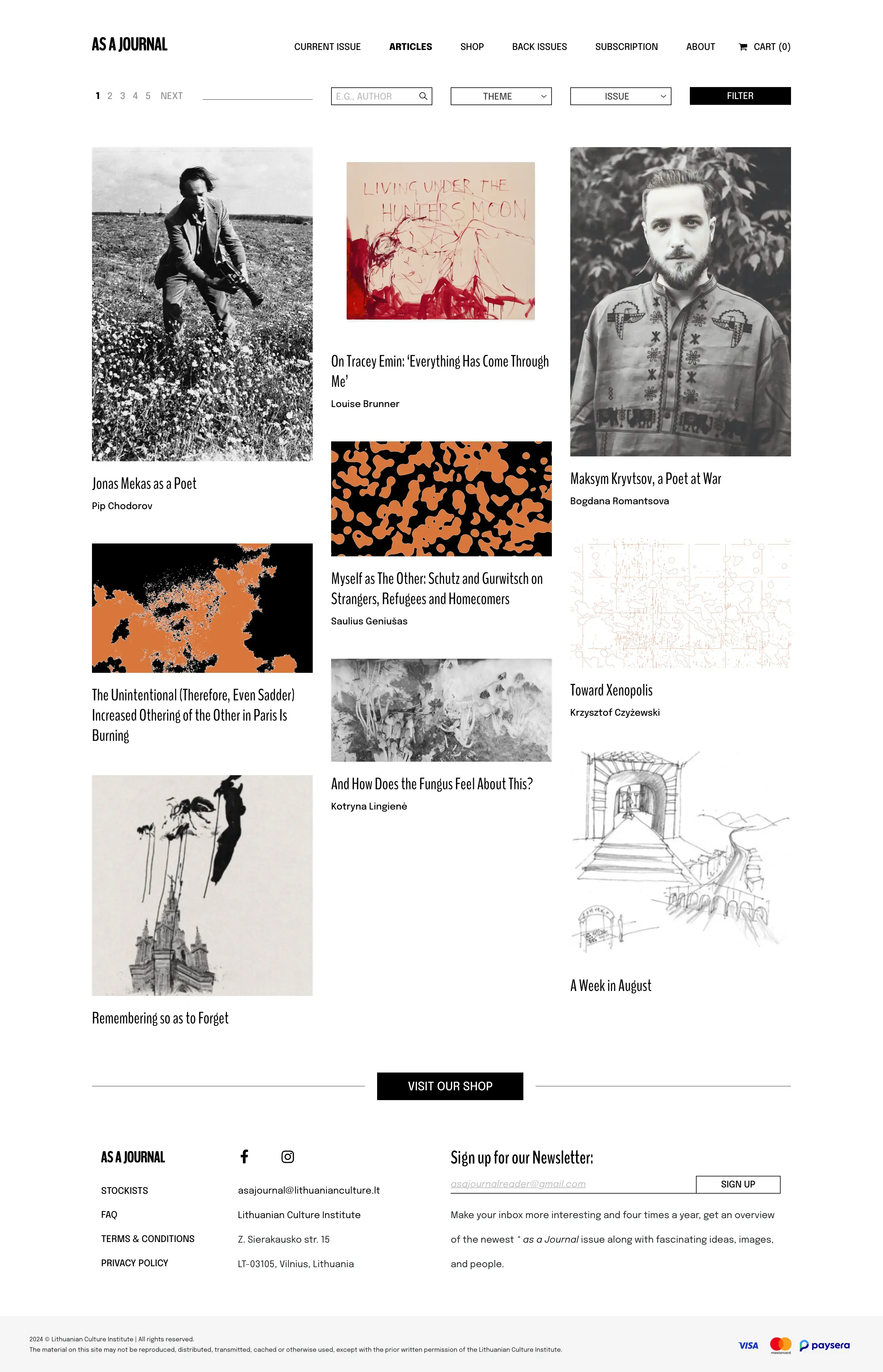 "As A Journal" contemporary culture magazine — screenshot 3 of 4