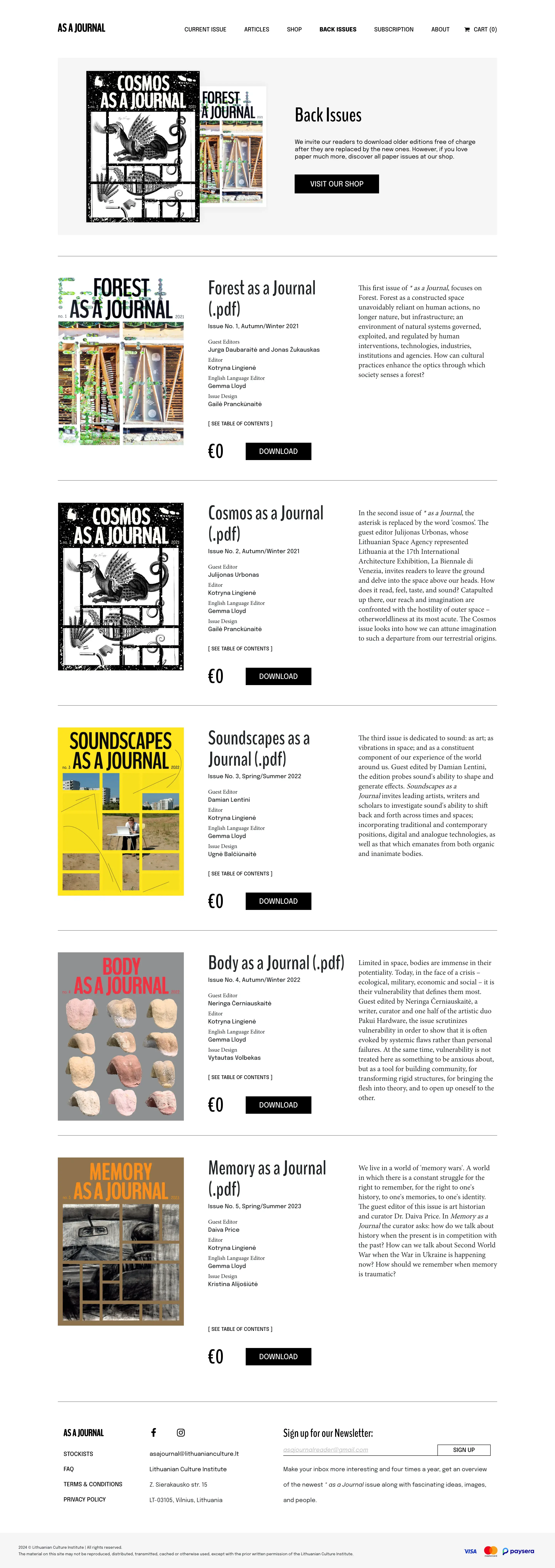 "As A Journal" contemporary culture magazine — screenshot 4 of 4