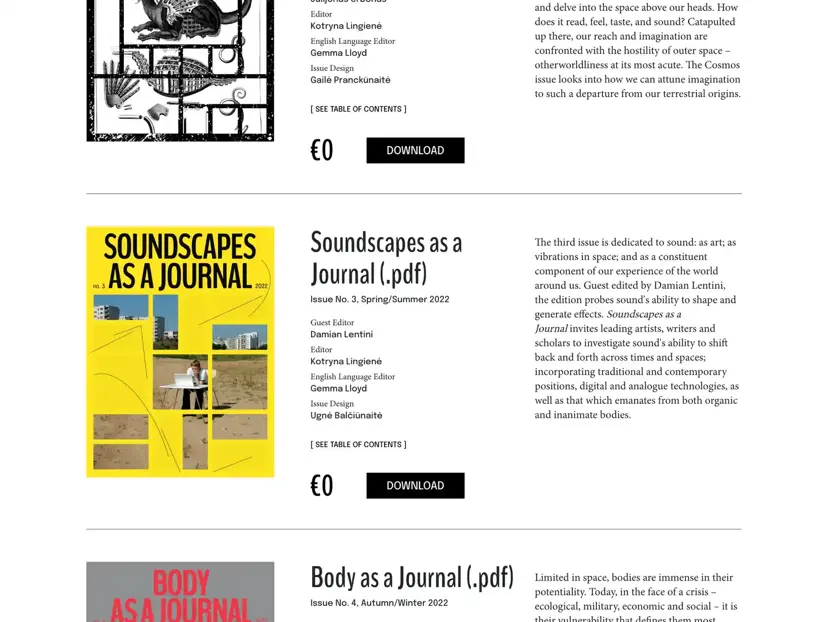 "As A Journal" contemporary culture magazine