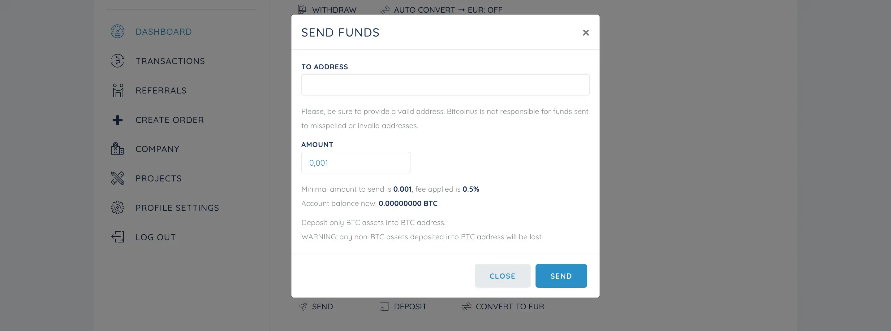 Bitcoinus — screenshot 7 of 9