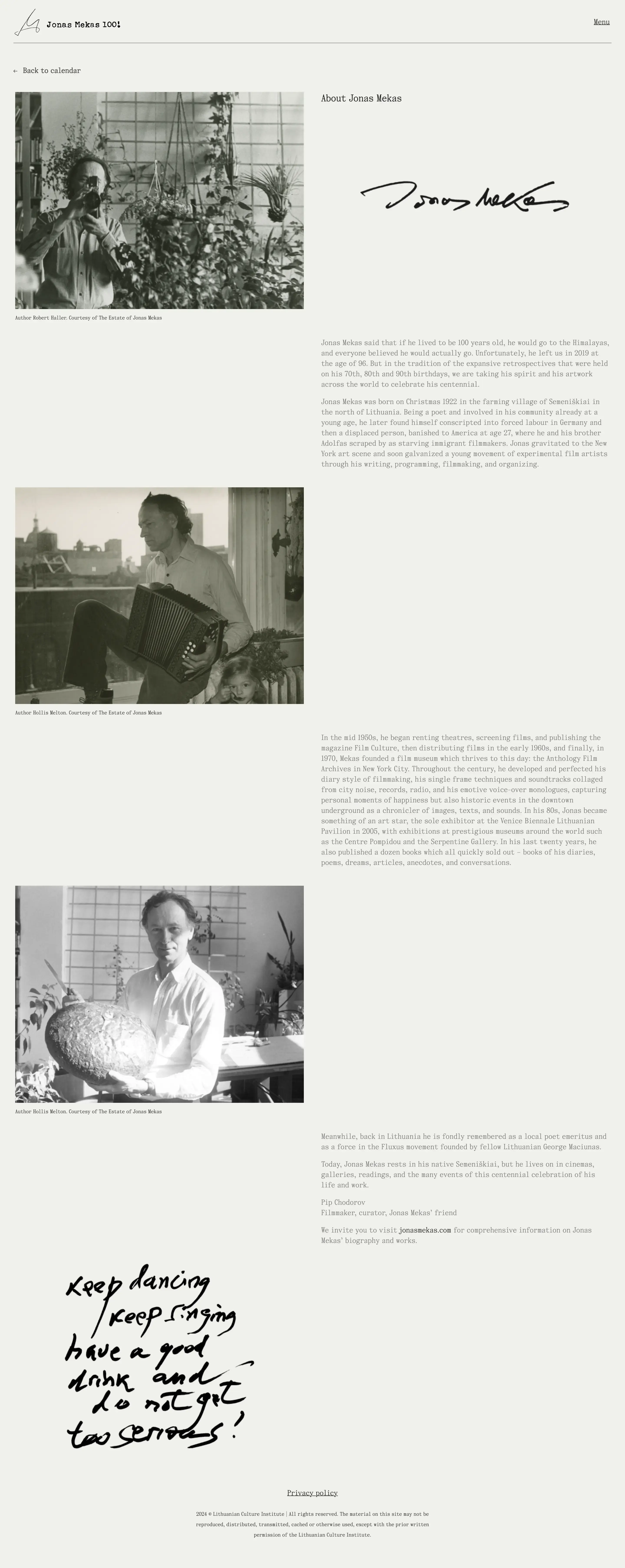 Jonas Mekas 100 — screenshot 3 of 3