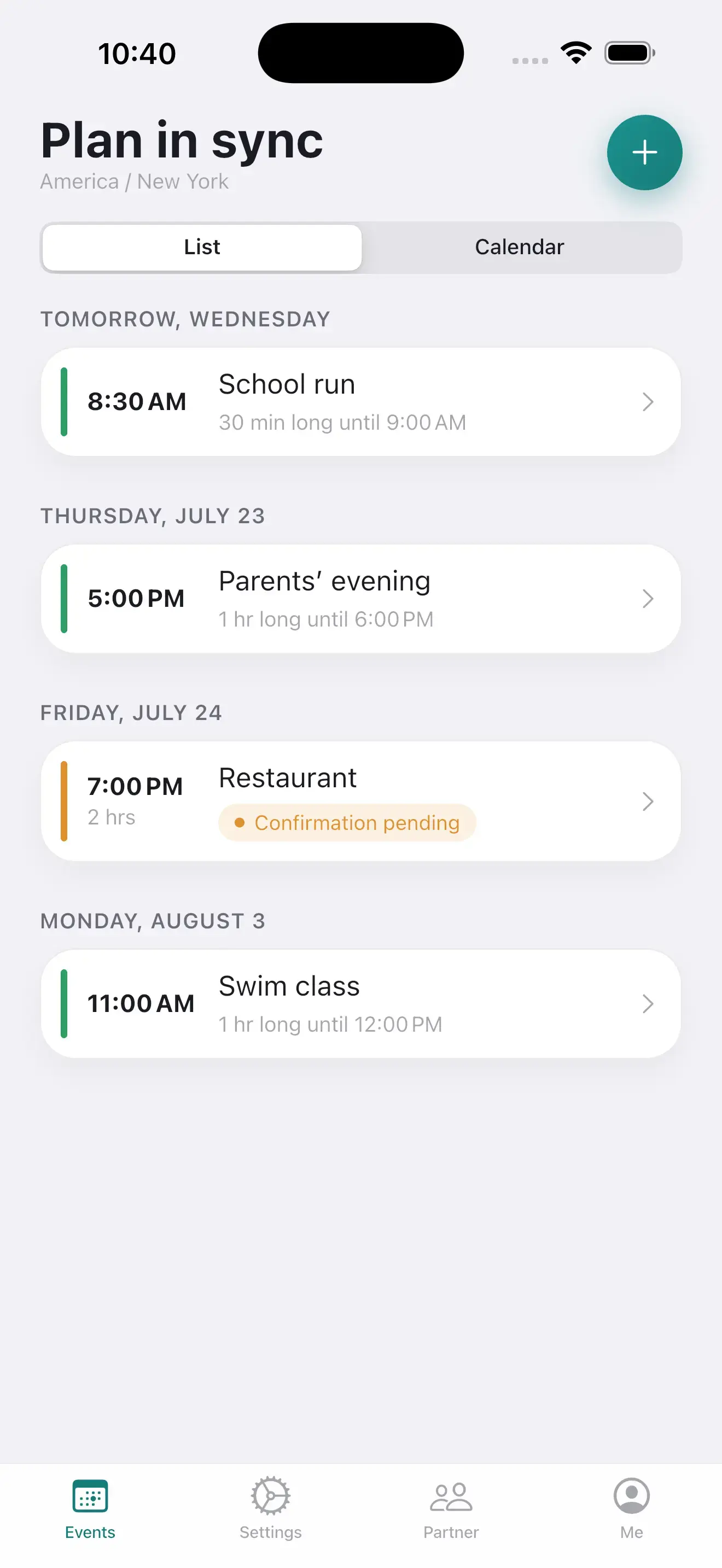 Oursync: Plan In Sync — screenshot 2 of 5